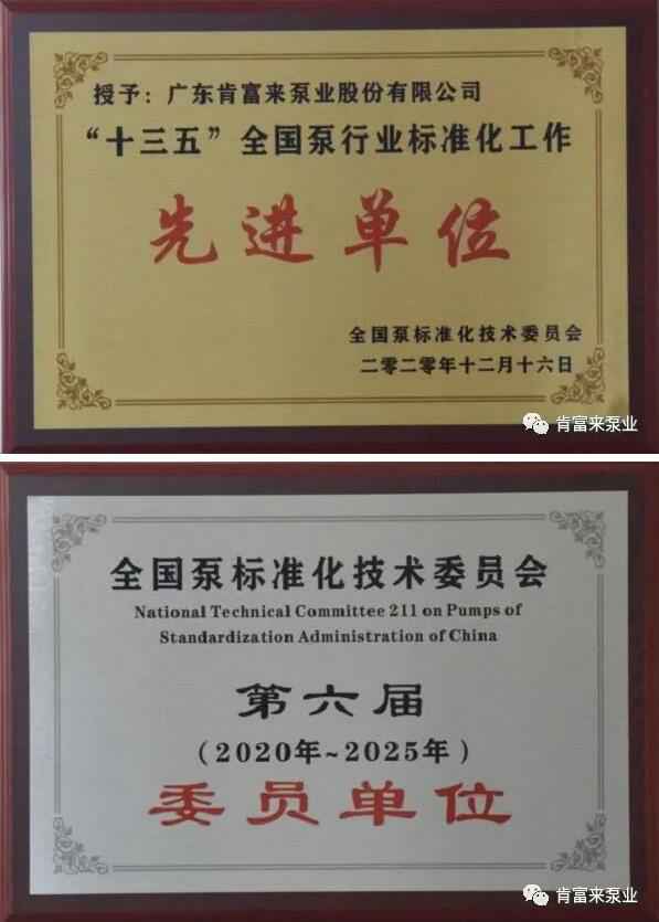 爱游戏网页版-爱游戏(中国)荣获“十三五”全国泵行业标准化工作先进单位称号